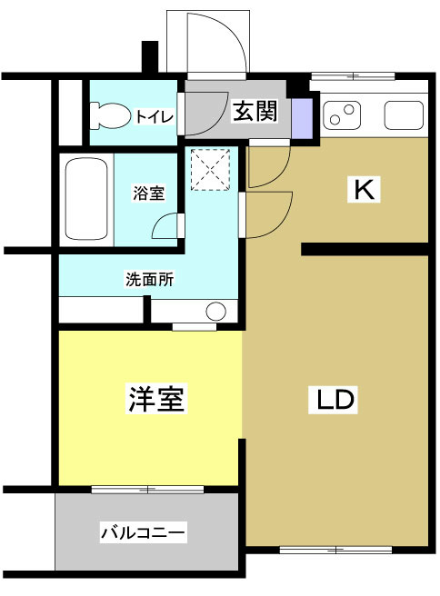 Villa　Cocoon上島 １C号室 間取り