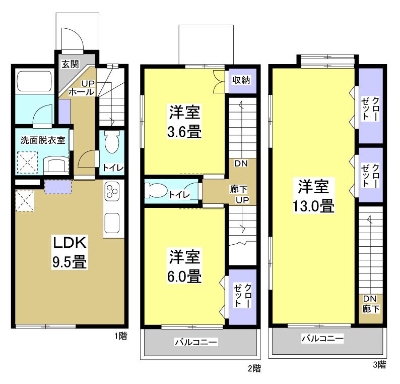 ソレアードK 間取り図