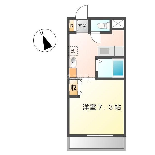 A-Life初生 202号室 間取り