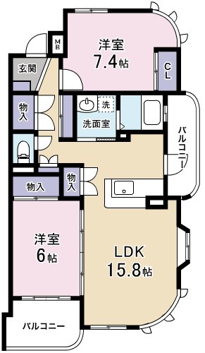 シャン・ド・フルール 間取り図