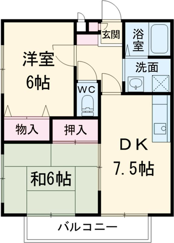 リバーサイド成滝 202号室 間取り