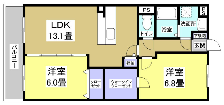 アークプラネット 203号室 間取り