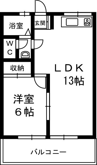 杉浦アパート 2号室 間取り