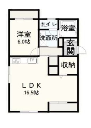アルベール 105号室 間取り