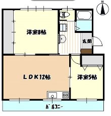 レイク平和Ａ 104号室 間取り