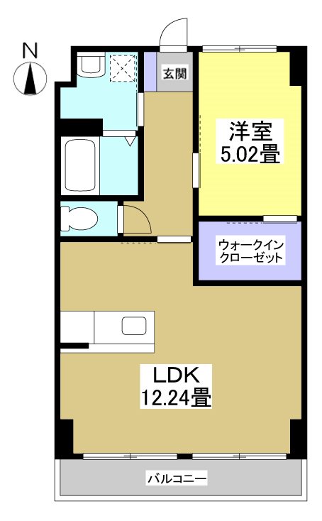 プライムコンセプト広沢 405号室 間取り