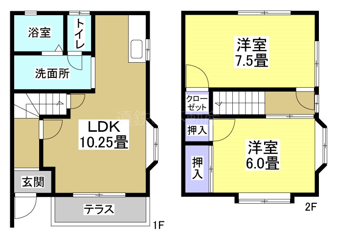 コーポ分木 101(東)号室 間取り