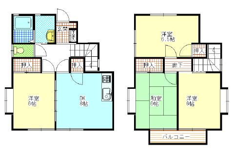 富塚貸家(5棟) 間取り図