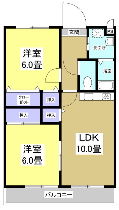 マンション紫雲Ｄ棟 間取り