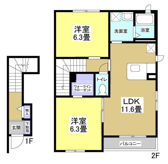 サンモールS B 間取り図