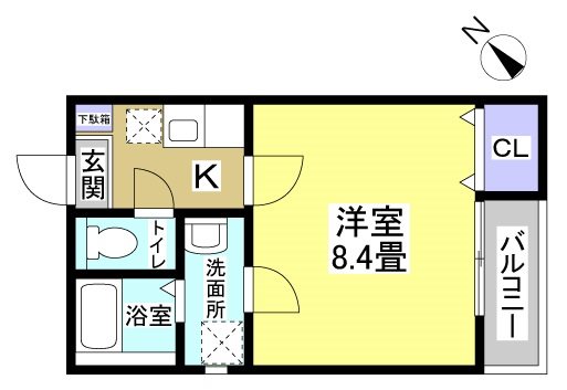 クレフラスト葵西A 間取り図