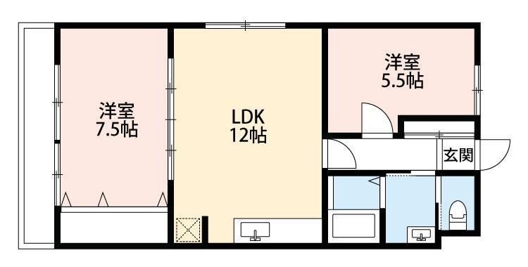 コンフォール蜆塚 305号室 間取り