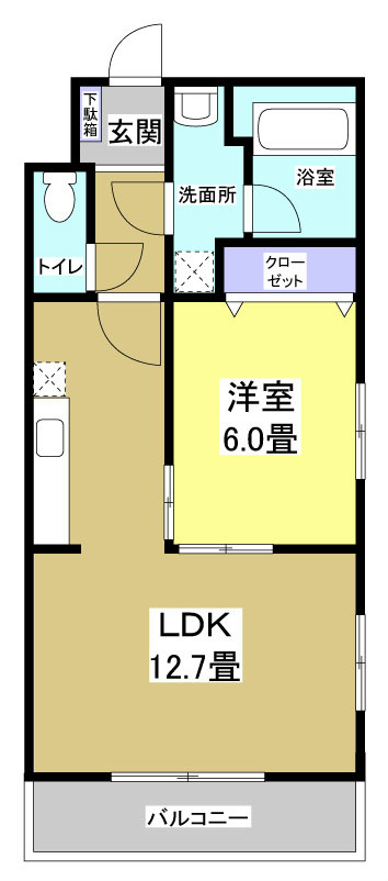 ラベンダー地脇 305号室 間取り