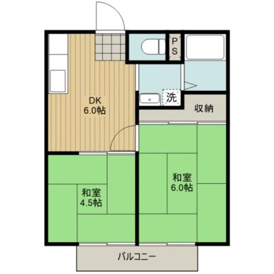 渡辺ハイツB 間取り図