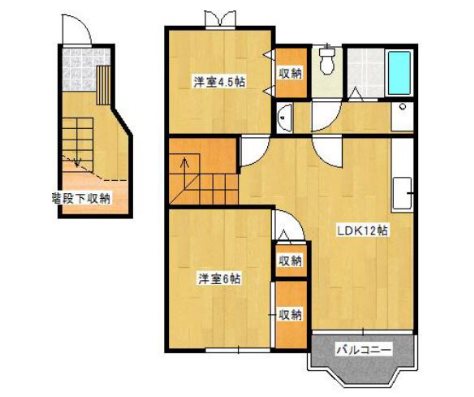 シャルマン 202号室 間取り