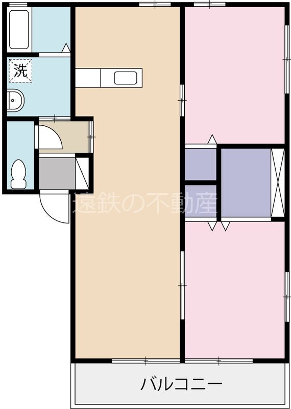 タウンコートA 102号室 間取り