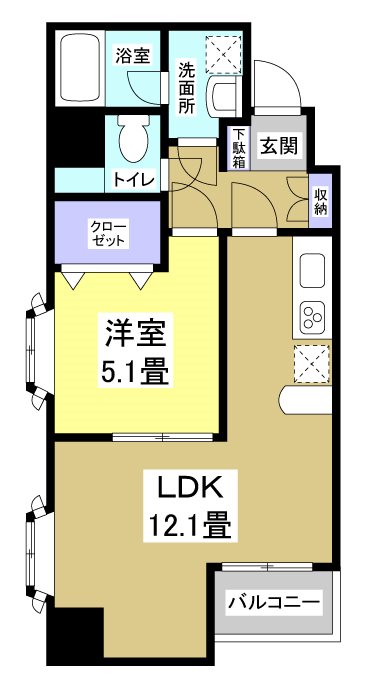 LaurelCourt田町 1006号室 間取り