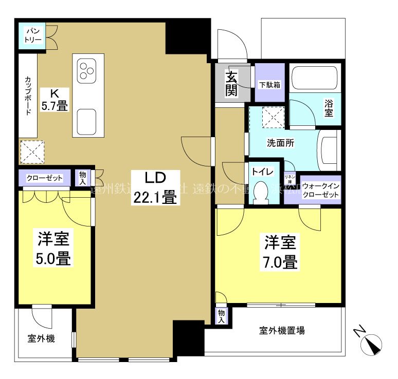 一条タワー(2602) 間取り図