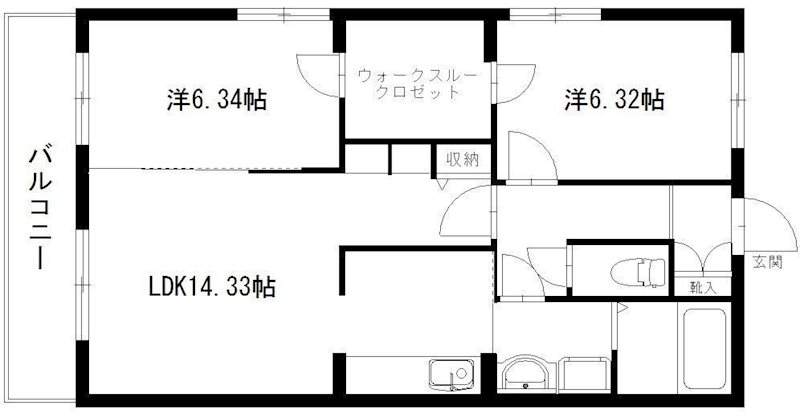 デラパーチェ 505号室 間取り