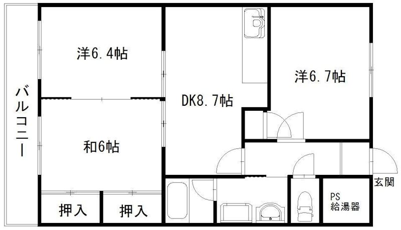 エクセルひくま  間取り