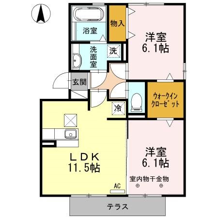 ルーベライト初生　A 間取り図