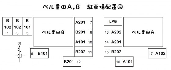 ベル豊田Ｂ 駐車場