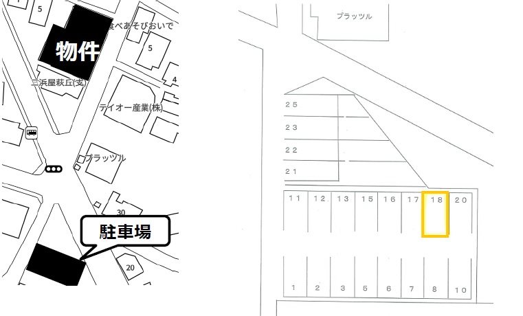 ホリホックイン萩丘 駐車場