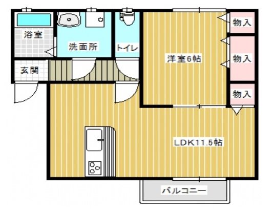 カームハイツⅢ 間取り図