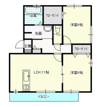 アヴェニールK２ 202号室 間取り