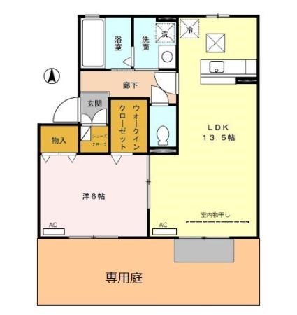 メイプルC 103号室 間取り