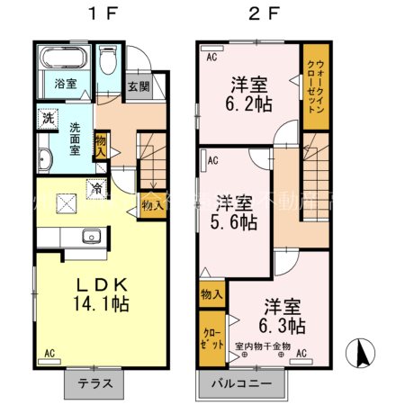 棒屋第９住吉ハイツA 間取り図