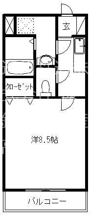 ローリエ初生 103号室 間取り