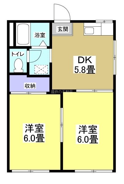 メゾン谷上Ｂ 206号室 間取り