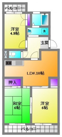 マンション中瀬 間取り図