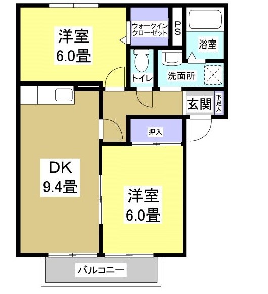 グランシャリオＡ 202号室 間取り