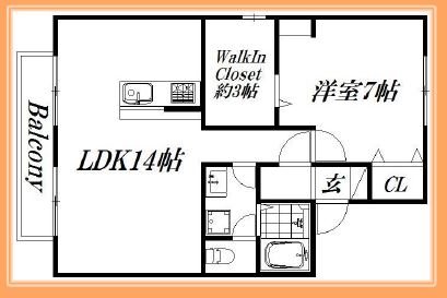 五平ハイツD 間取り図