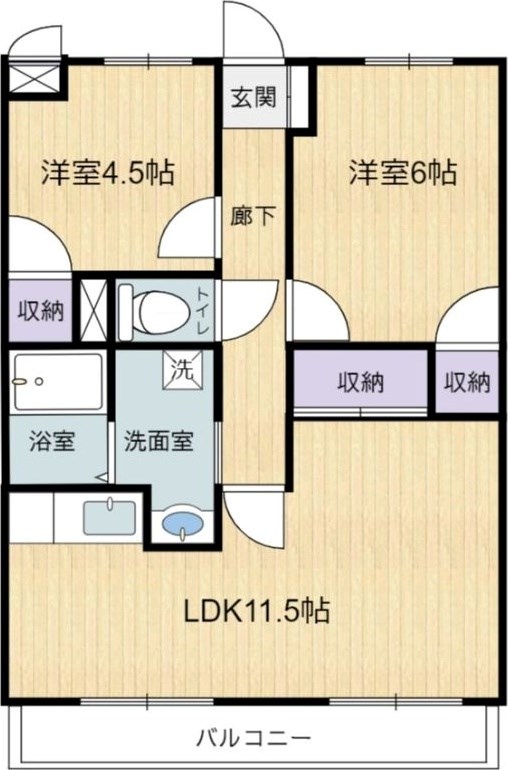 ガーデン葉月Ⅰ 103号室 間取り