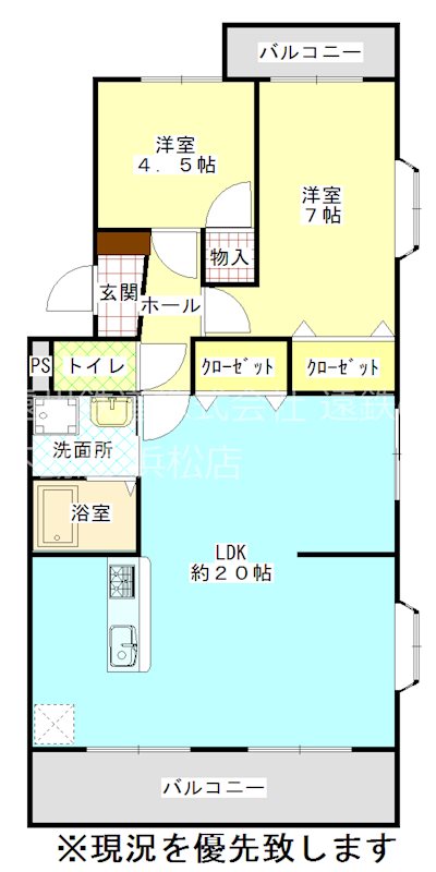 フローラ蜆塚Ⅱ 間取り図