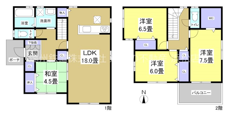 上島4丁目戸建貸家 間取り