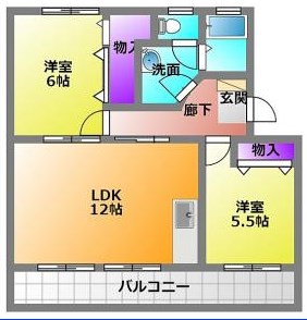 グリーンハイツ萩丘B 間取り図