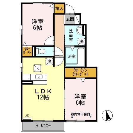 Ｈｉｇｈ Ｍａｉｓｏｎ 102号室 間取り