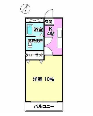 アミスターⅡ 103号室 間取り