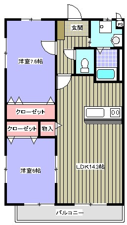 グランツW 間取り図