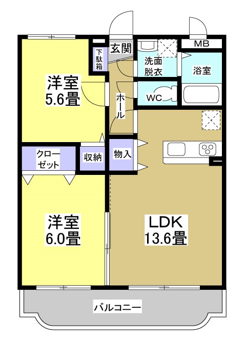 すまゐる123 105号室 間取り