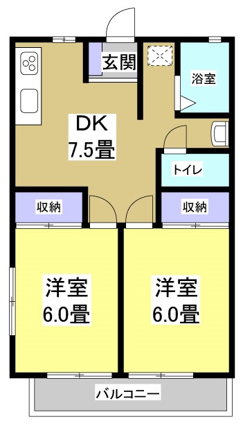 若山コーポ 間取り図