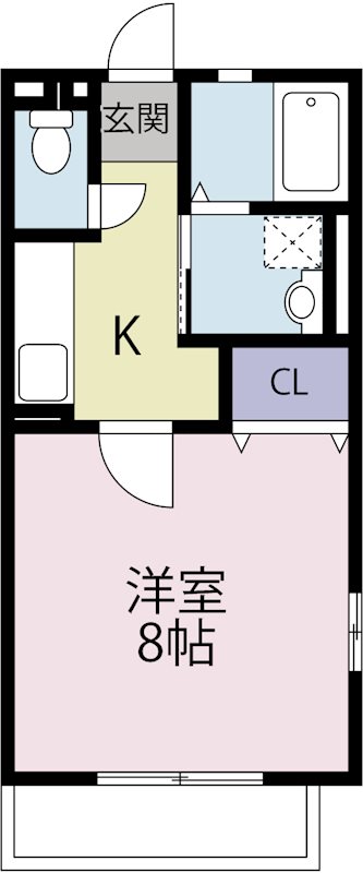 リヴィエールⅠ 201号室 間取り