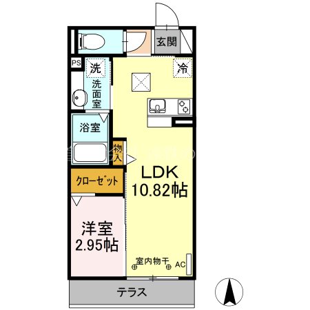 シャルマン・ドミール 106号室 間取り