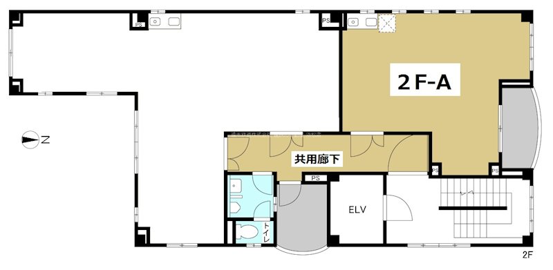 フデカンビル 2F-A号室 間取り