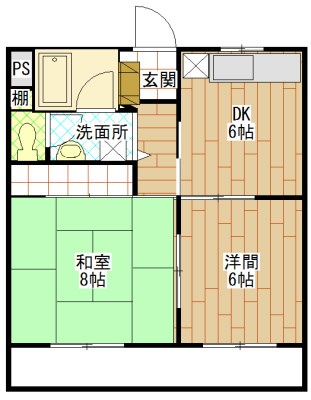 アベニール天王 101号室 間取り