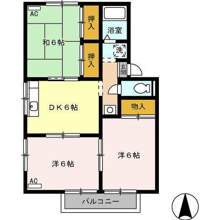 パインハイツ　A 間取り図